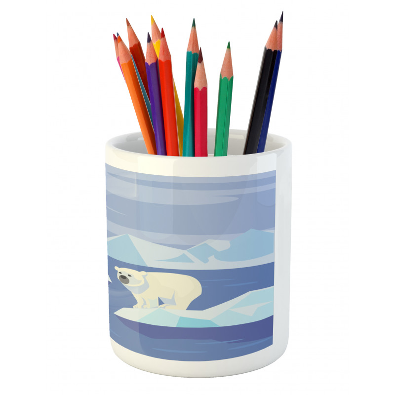 Icy Rocks Habitat Pencil Pen Holder