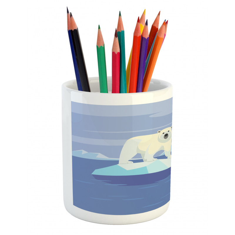 Icy Rocks Habitat Pencil Pen Holder