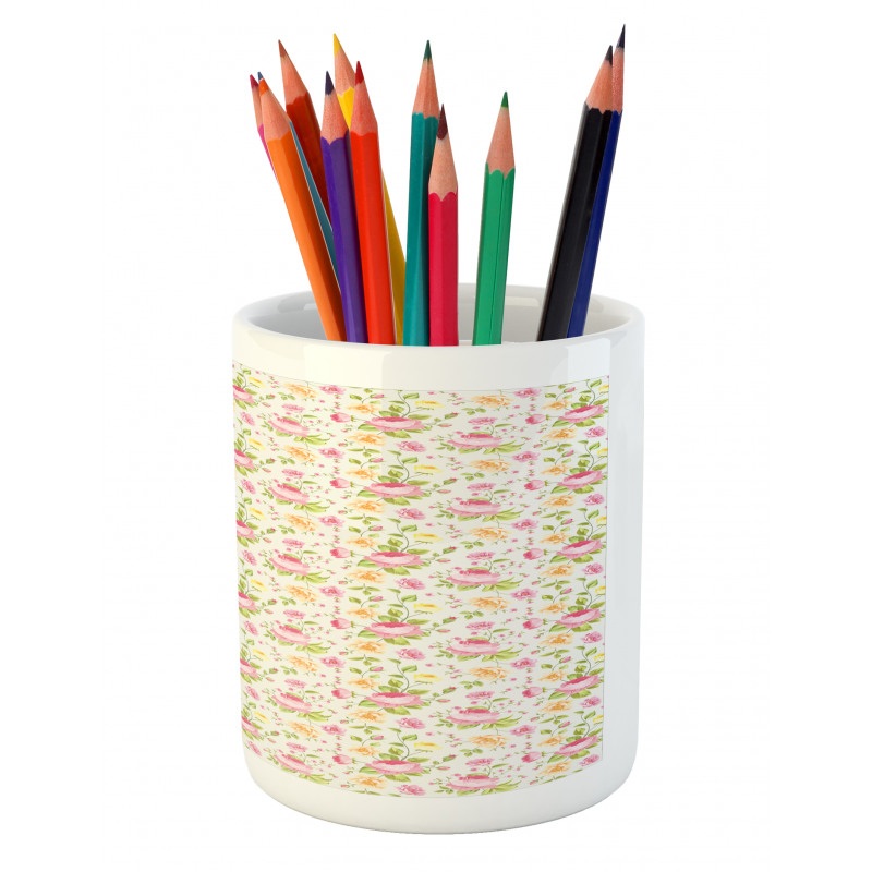 Thriving Peonies Pencil Pen Holder