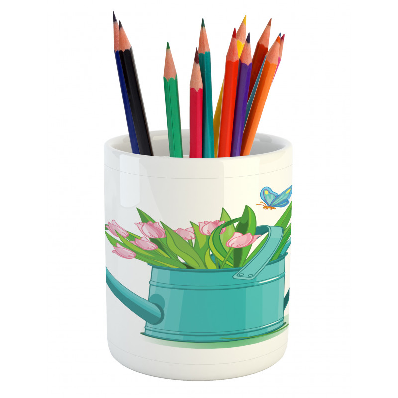 Bouquet of Tulips Garden Pencil Pen Holder