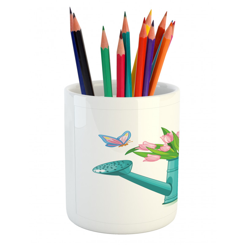 Bouquet of Tulips Garden Pencil Pen Holder