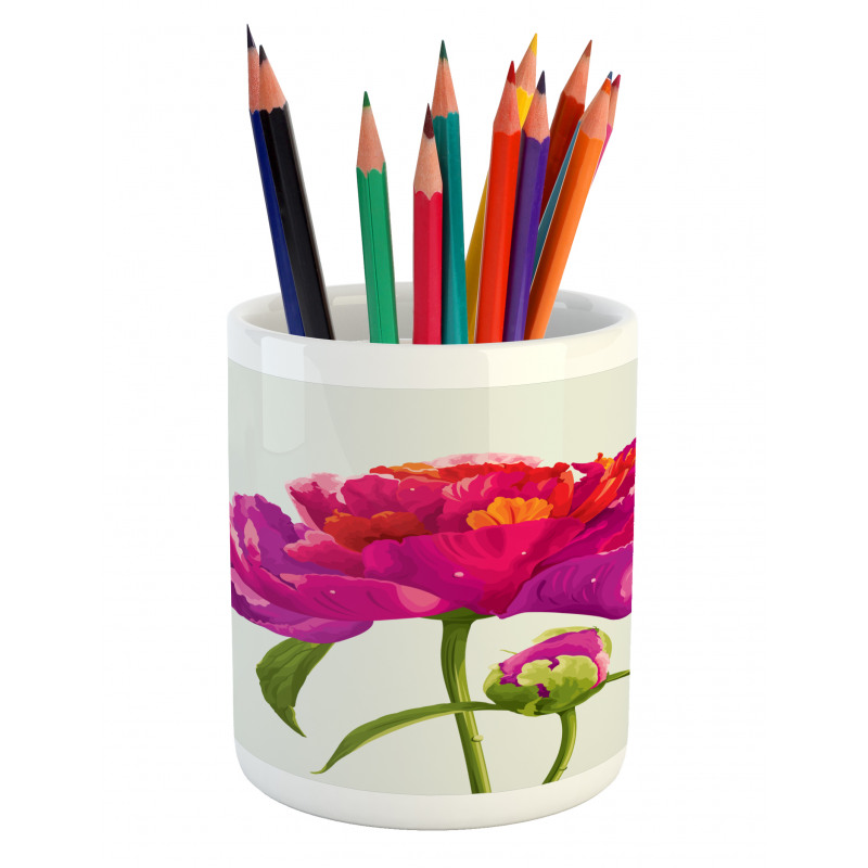 Flower and Vibrant Petals Pencil Pen Holder