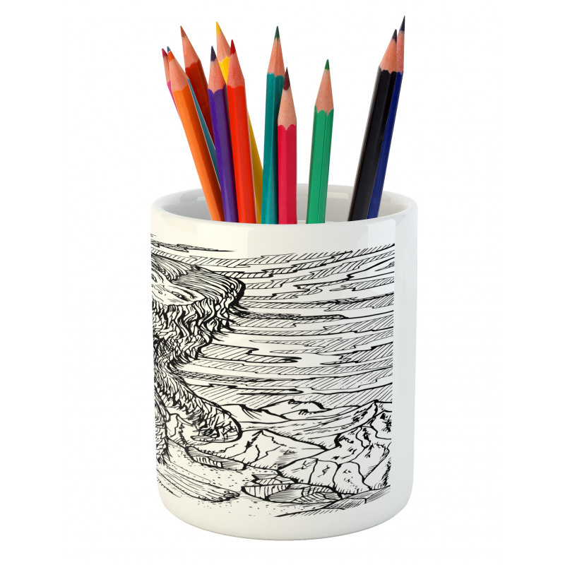 Mythical Yeti Creature Pencil Pen Holder