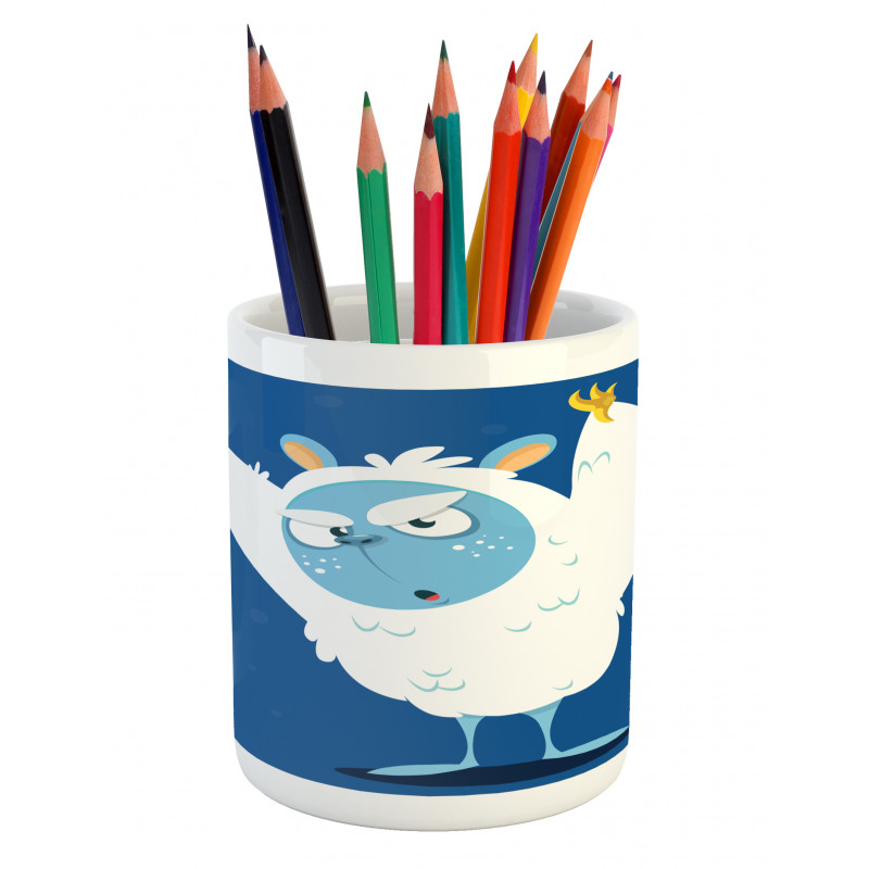 Wild Scary Yeti Costume Pencil Pen Holder