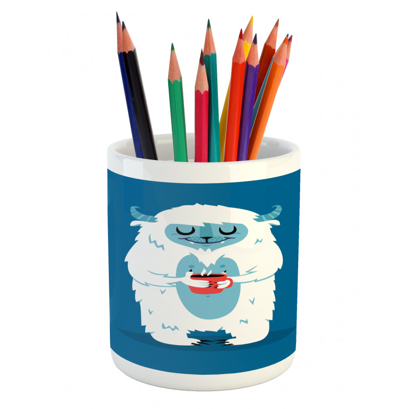 Yeti Coffee Cup Winter Pencil Pen Holder