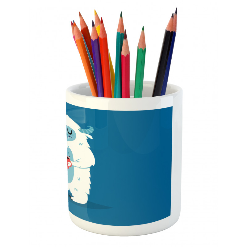 Yeti Coffee Cup Winter Pencil Pen Holder