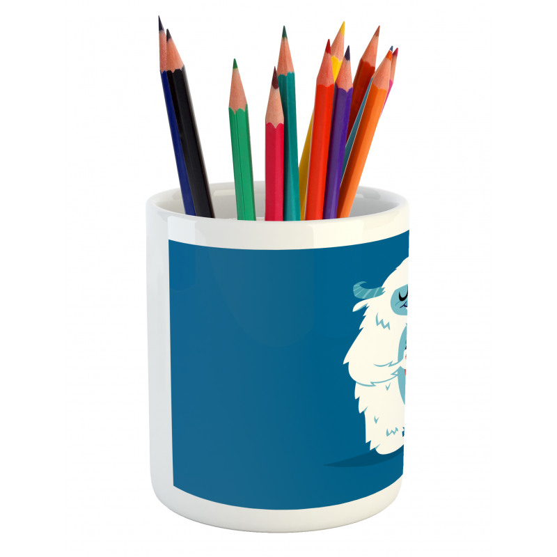 Yeti Coffee Cup Winter Pencil Pen Holder