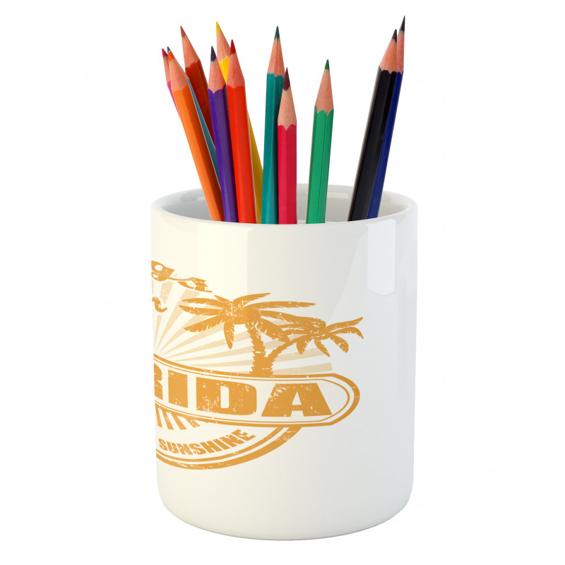 Weathered Look Land Pencil Pen Holder