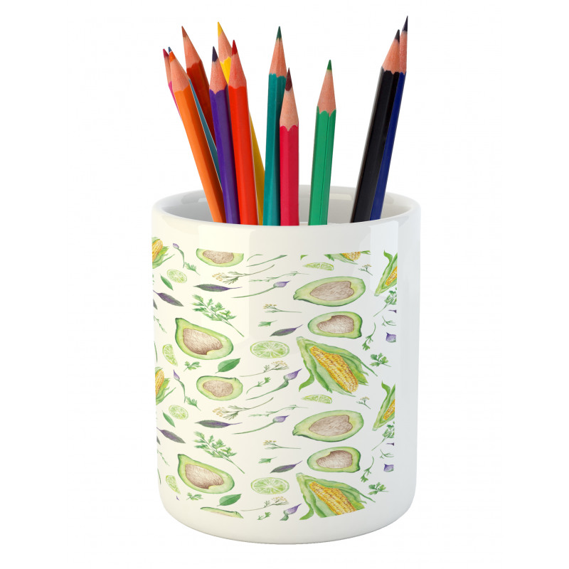 Fresh Salad Ingredients Pencil Pen Holder