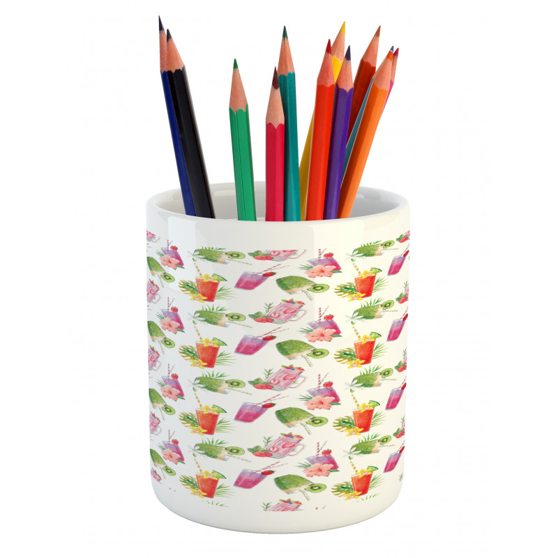 Watercolor Fresh Smoothie Pencil Pen Holder