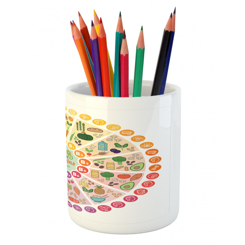 Vitamin Food Sources Pencil Pen Holder