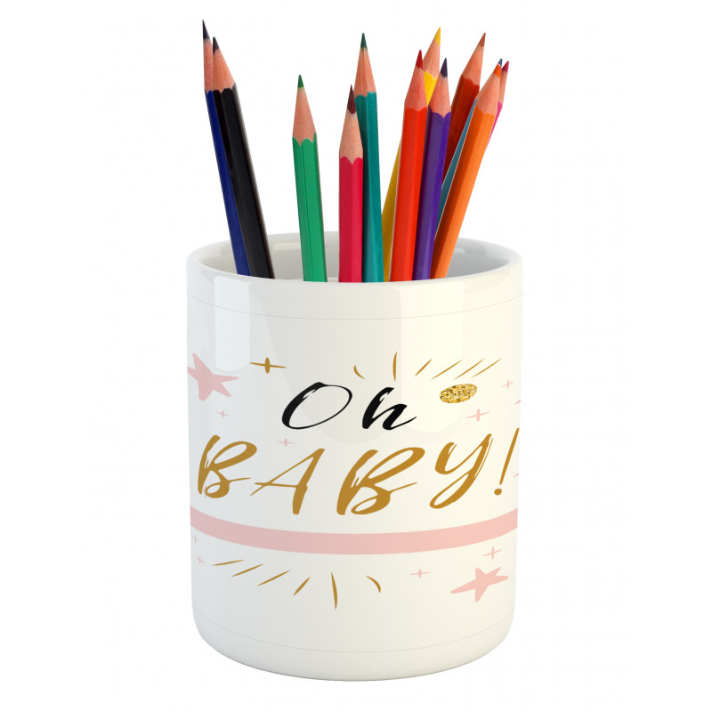 Calligraphy Stars Dots Pencil Pen Holder