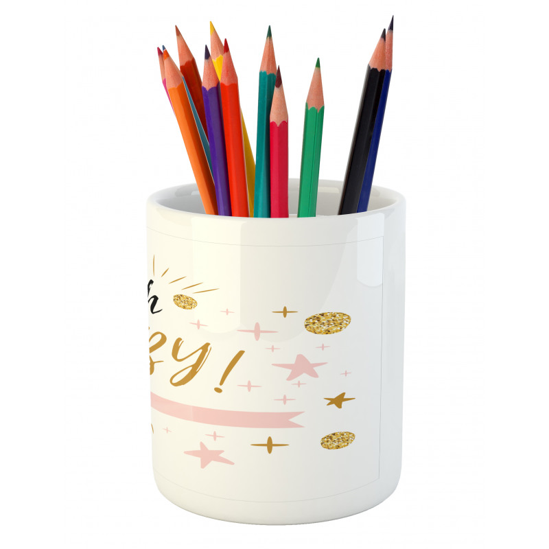 Calligraphy Stars Dots Pencil Pen Holder