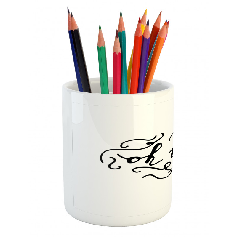 Calligraphy Curlicues Pencil Pen Holder