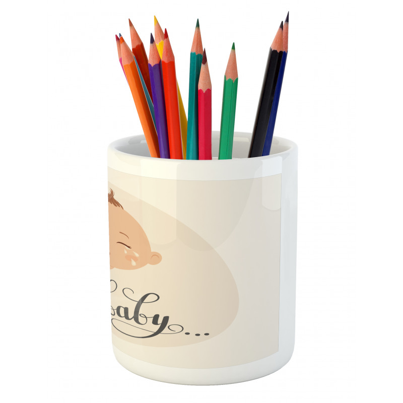 Cartoon Crying Baby Pencil Pen Holder