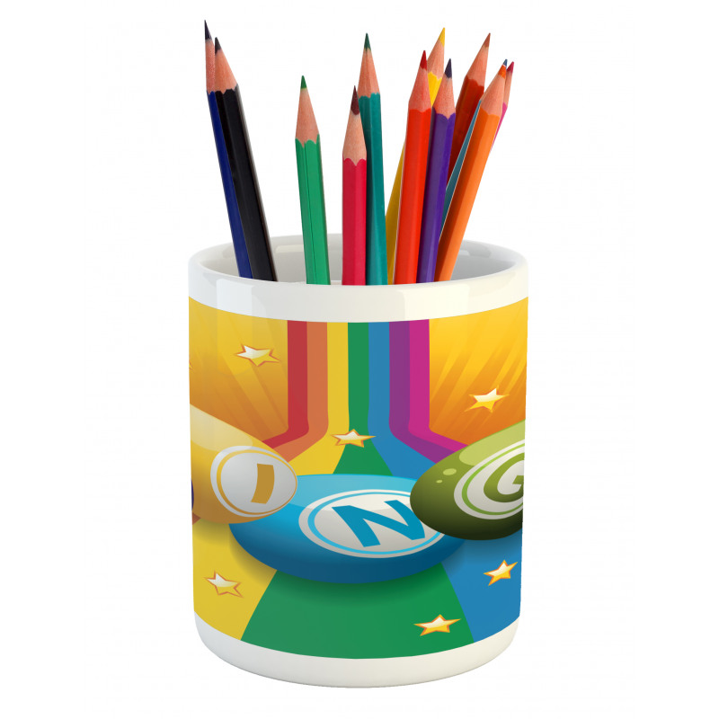 Colorful Balls Rainbow Pencil Pen Holder