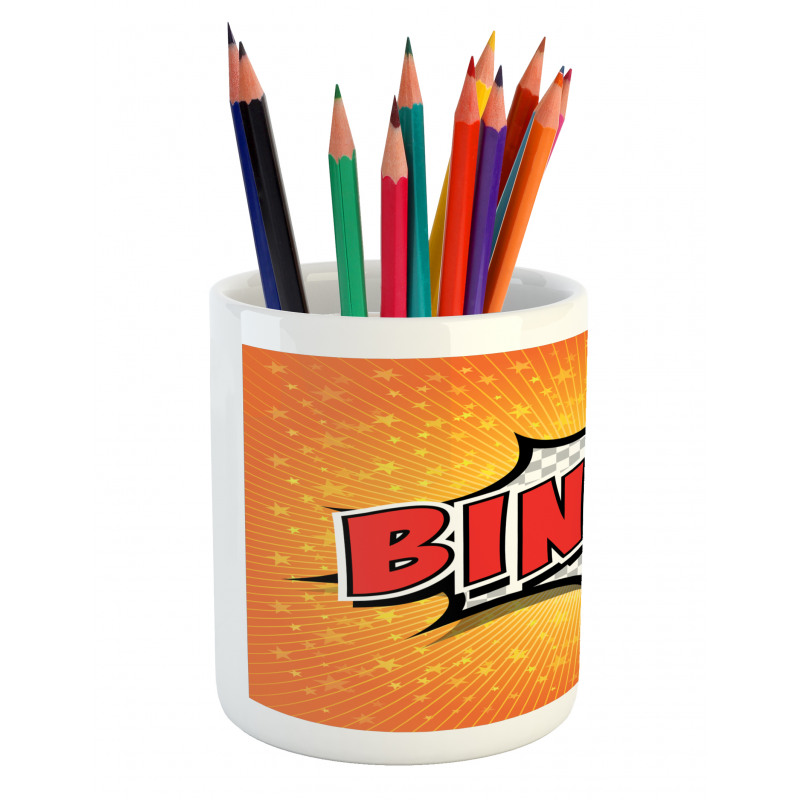 Cartoon Speech Bubble Pencil Pen Holder