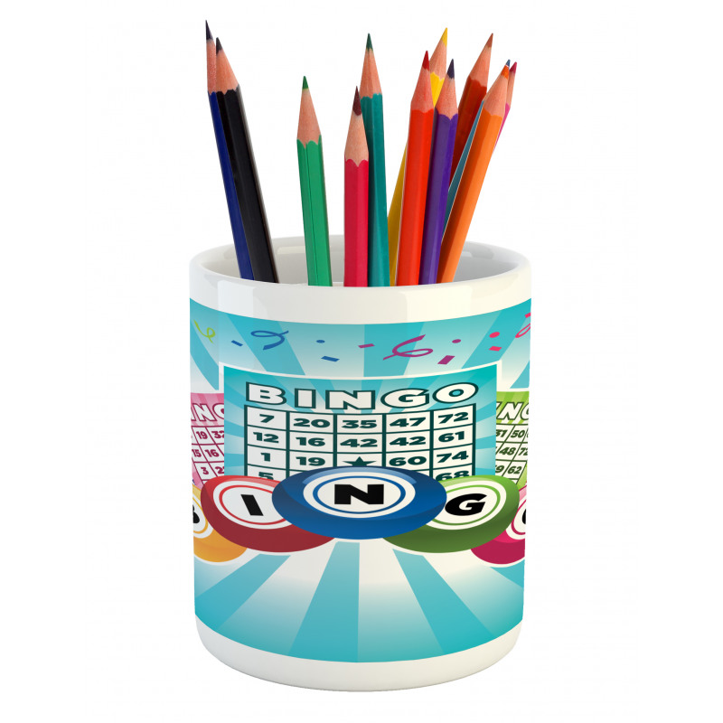 Colorful Cards Balls Pencil Pen Holder