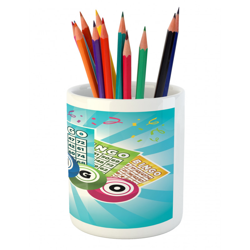 Colorful Cards Balls Pencil Pen Holder