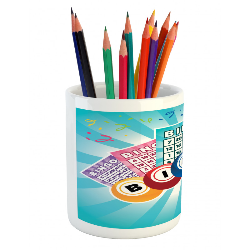 Colorful Cards Balls Pencil Pen Holder