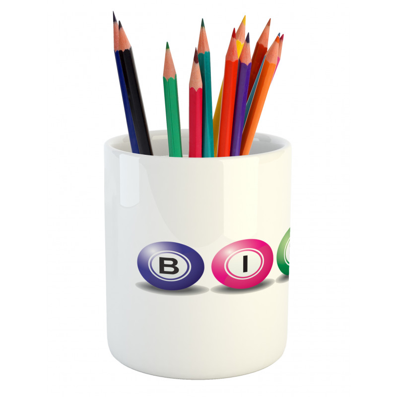 3D Style Colorful Balls Pencil Pen Holder