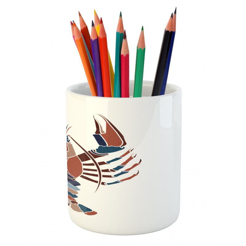 Abstract Crayfish Print Pencil Pen Holder