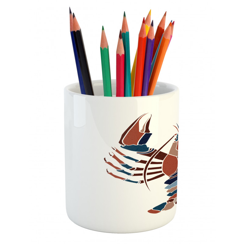 Abstract Crayfish Print Pencil Pen Holder