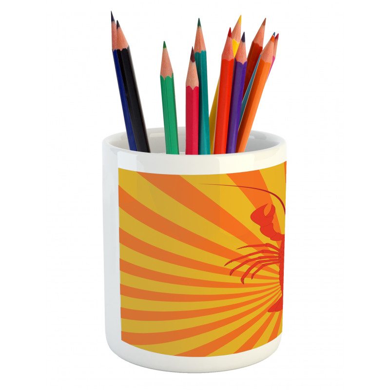 Aquatic Animal Lines Pencil Pen Holder