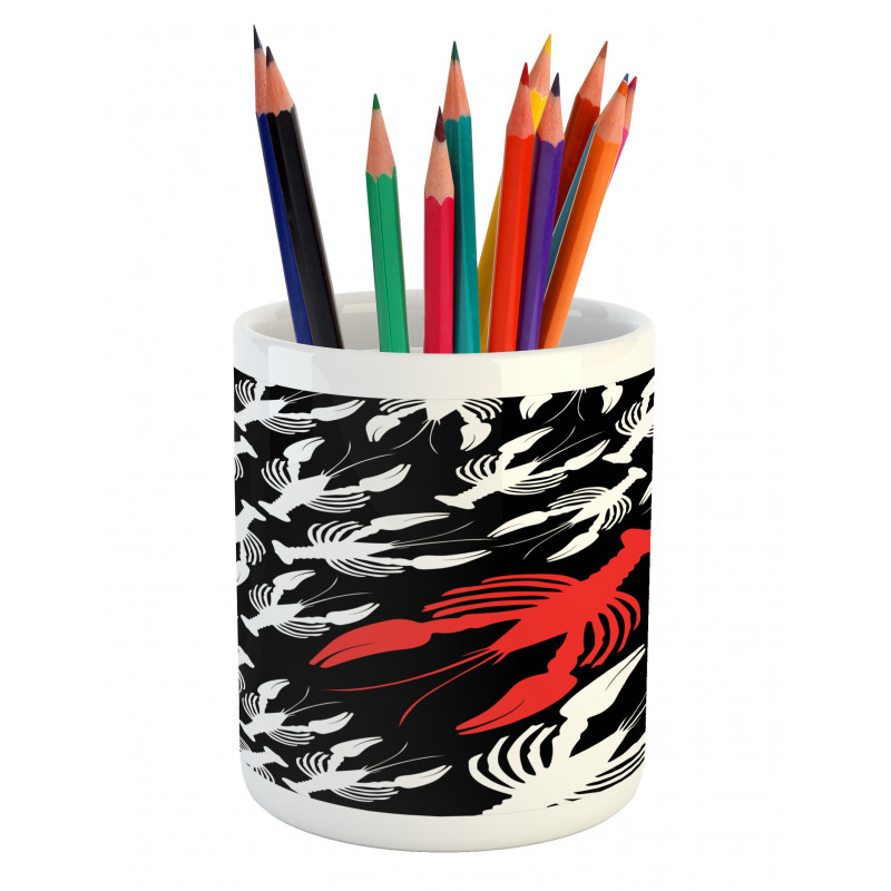 Silhouette Ocean Fauna Pencil Pen Holder