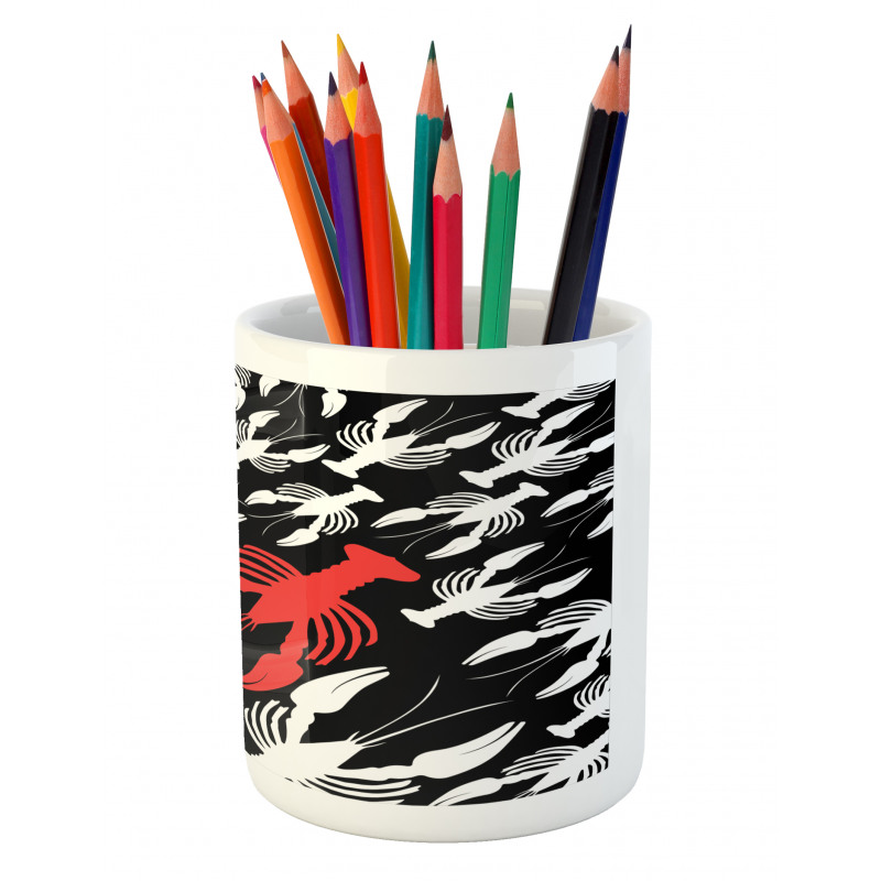 Silhouette Ocean Fauna Pencil Pen Holder