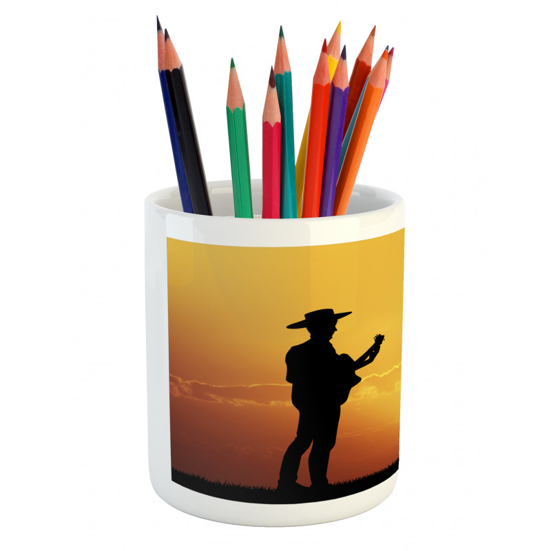 Flamenco Dancer Guitar Pencil Pen Holder