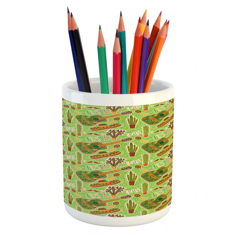 Colorful Doodle Fiesta Pencil Pen Holder