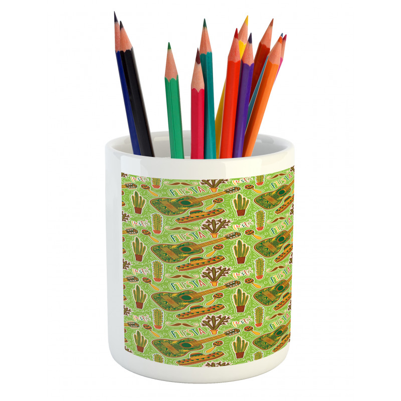 Colorful Doodle Fiesta Pencil Pen Holder