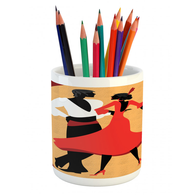 Dancers in Folk Dresses Pencil Pen Holder