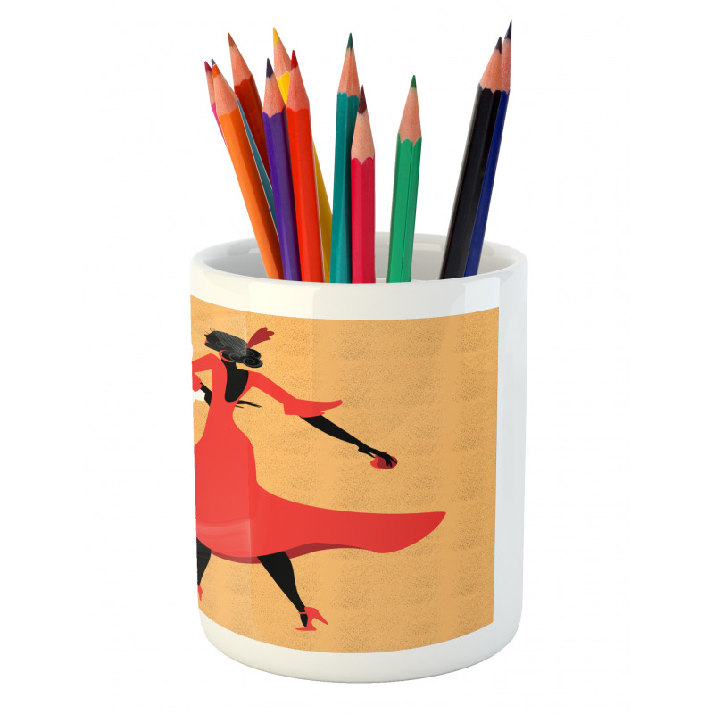 Dancers in Folk Dresses Pencil Pen Holder