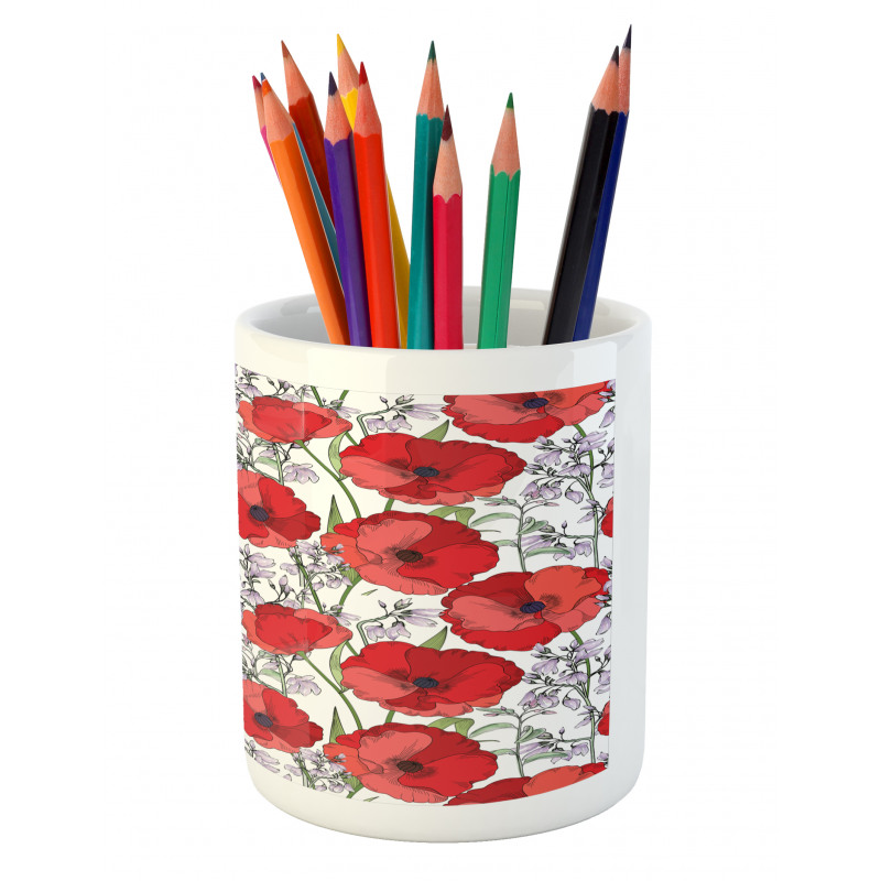 Rural Garden in Blossom Pencil Pen Holder