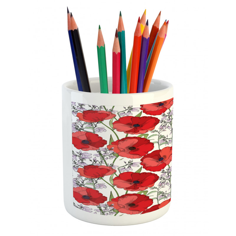 Rural Garden in Blossom Pencil Pen Holder