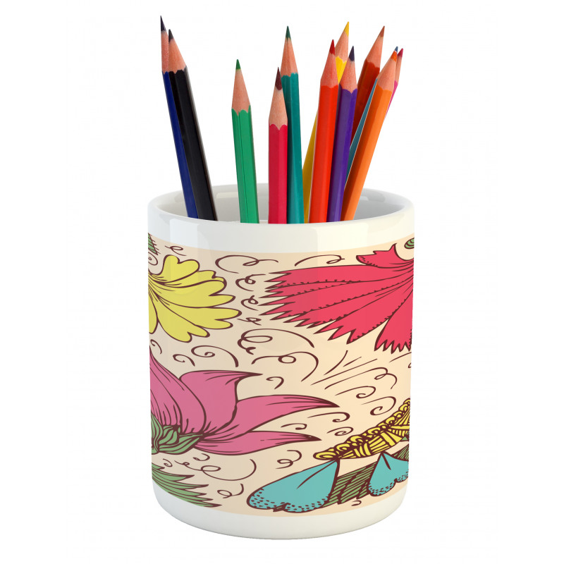 Old Fashioned Artwork Pencil Pen Holder