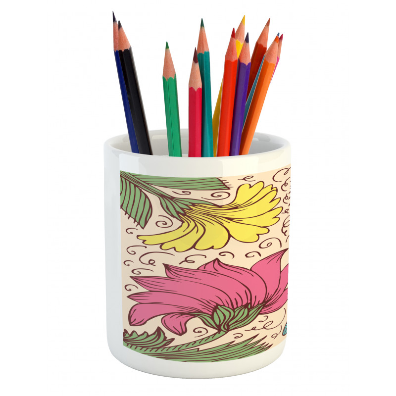 Old Fashioned Artwork Pencil Pen Holder