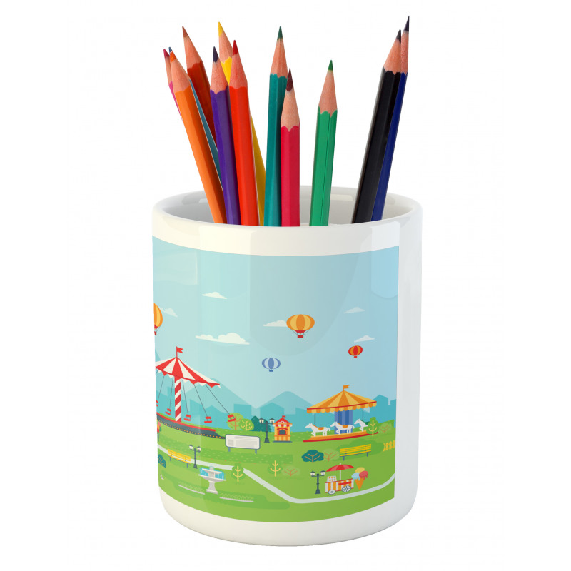 Amusement Park Pencil Pen Holder