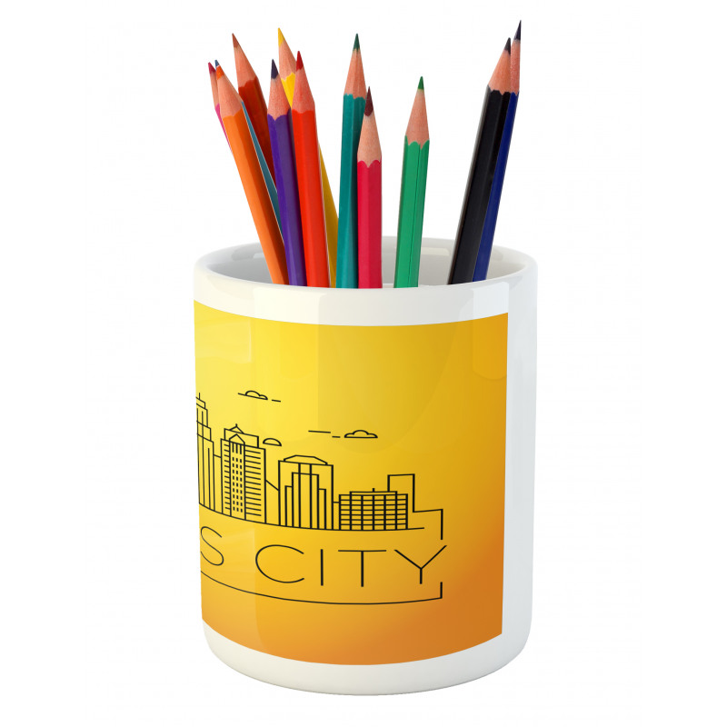 Minimal Linear City Pencil Pen Holder