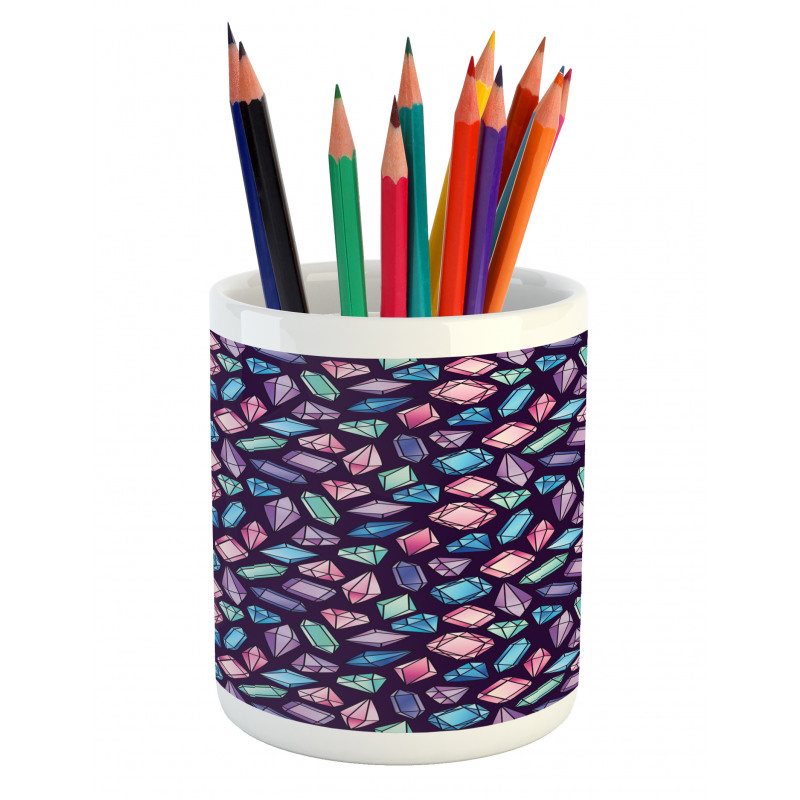 Precious Gemstones Pencil Pen Holder