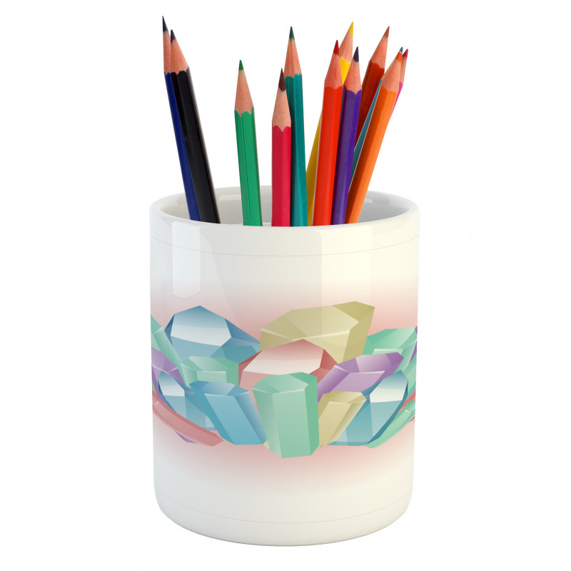 Natural Uncut Minerals Pencil Pen Holder