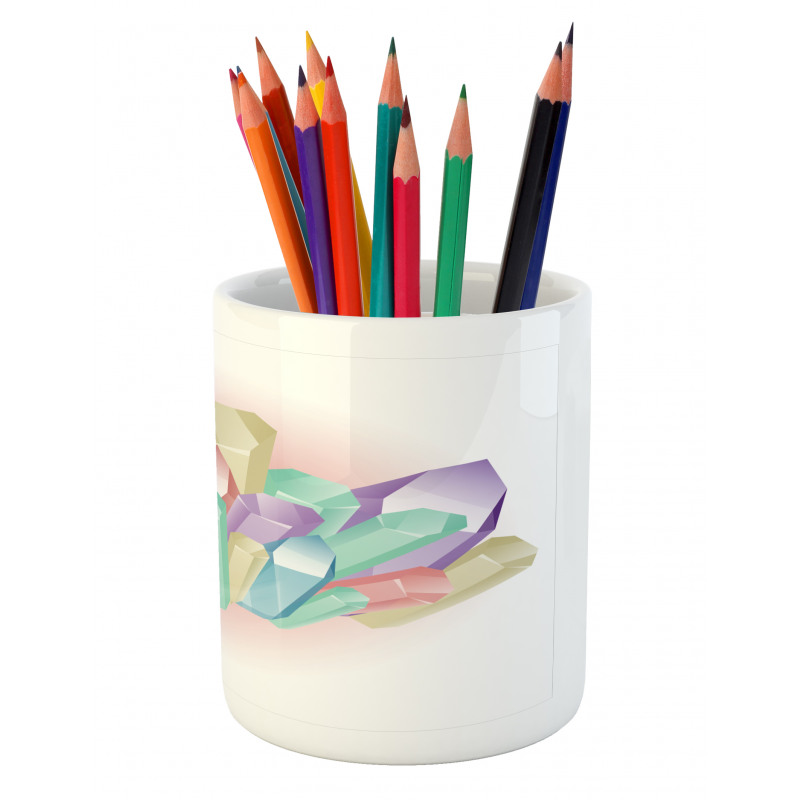 Natural Uncut Minerals Pencil Pen Holder