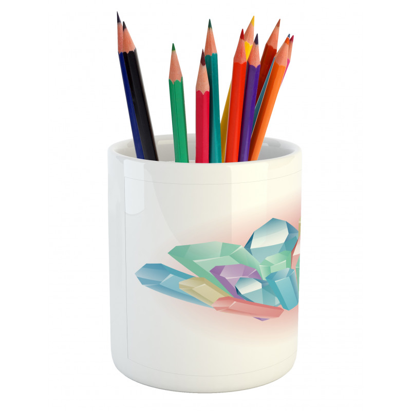 Natural Uncut Minerals Pencil Pen Holder