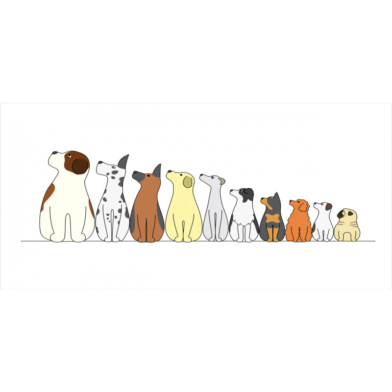 Dogs in a Row Looking Away Pencil Pen Holder