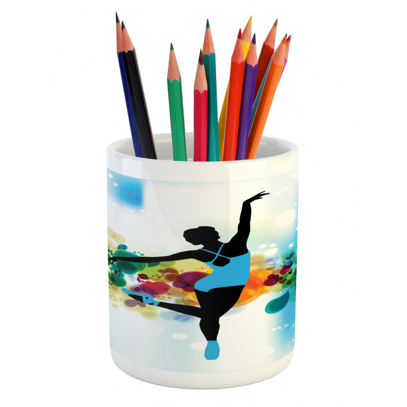 Dancer on Abstract Backdrop Pencil Pen Holder