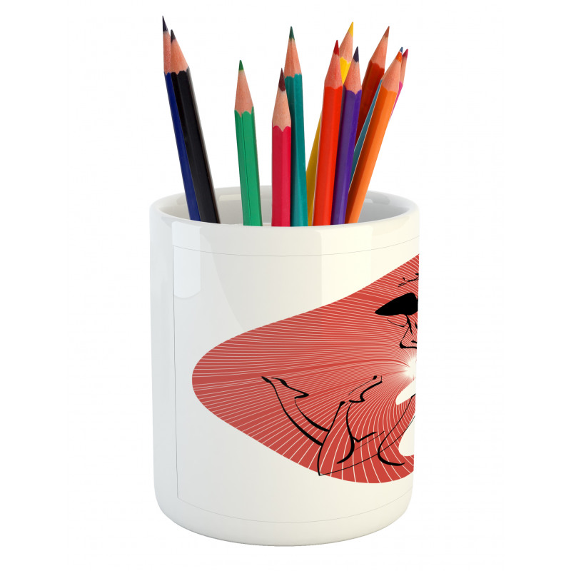 Dancer Drawn by Lines Pencil Pen Holder