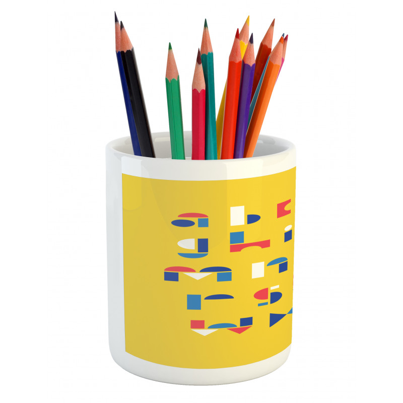 Geometric Small Letters Pencil Pen Holder