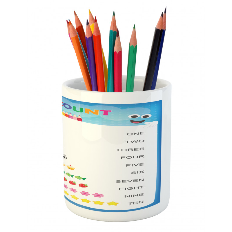 Count to Ten Learning Pencil Pen Holder